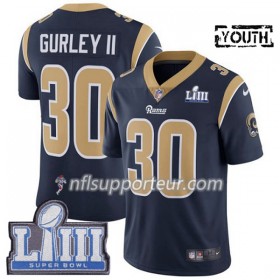 Maillot Enfant Los Angeles Rams Todd Gurley II 30 Nike Bleu 2019 Super Bowl LIII